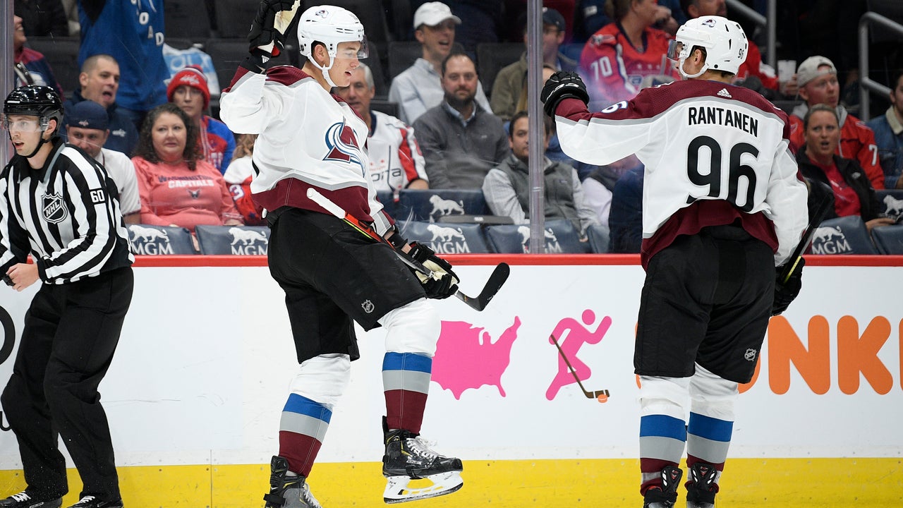 Kadri, Rantanen help Avs stay perfect, beat Capitals 6-3
